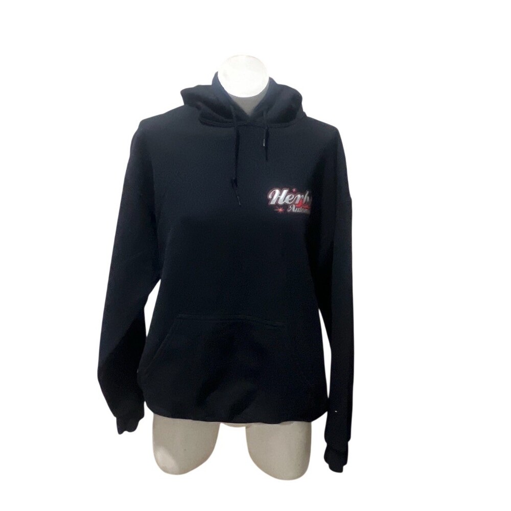 Herb’s  Automotive Hoodie Unisex XL Black Pullover Logo Graphichwr